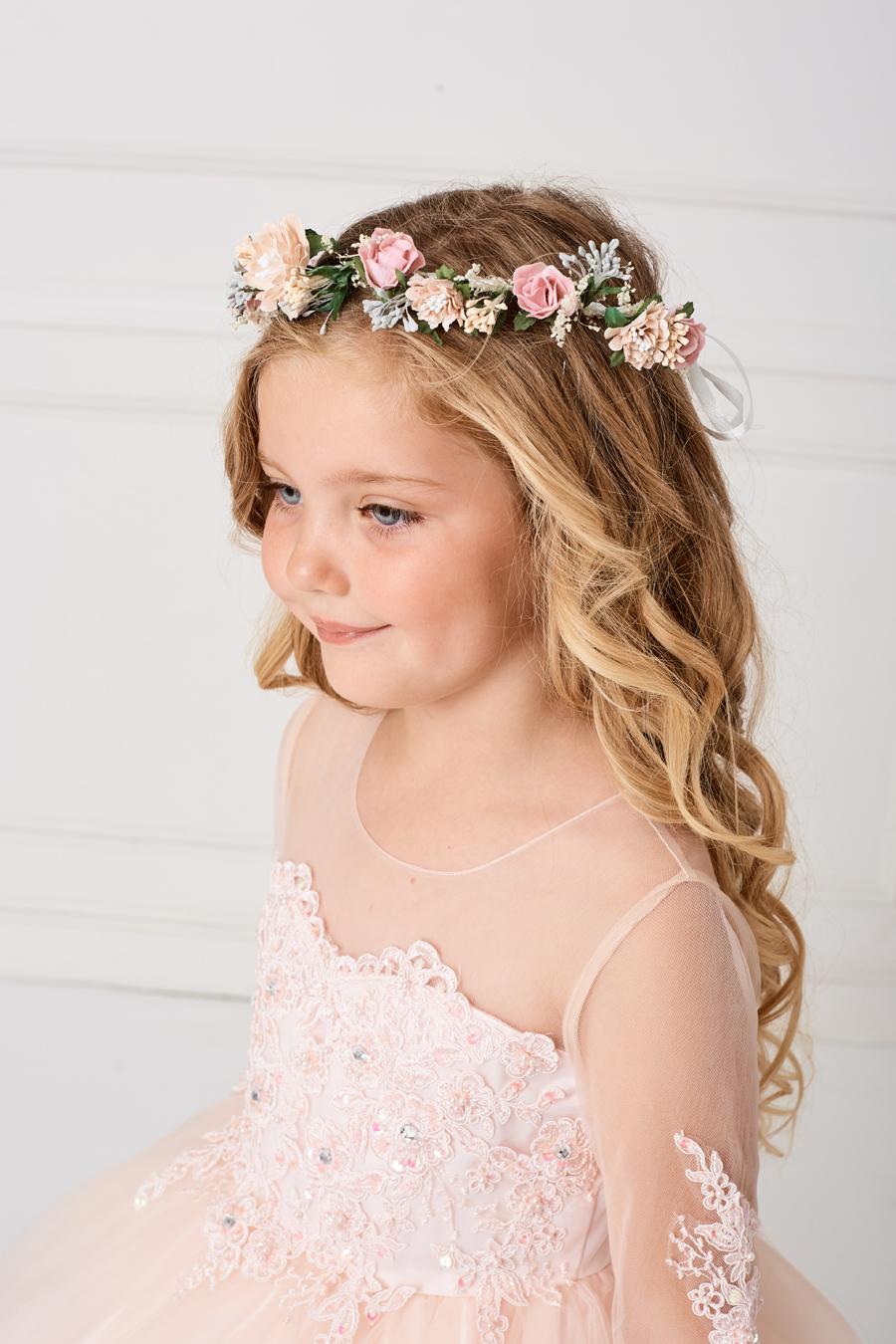 thumbnail image 2 of Oriamour Flower Girl Headpiece, Flower Girl Hair Accessory 2 of 14
