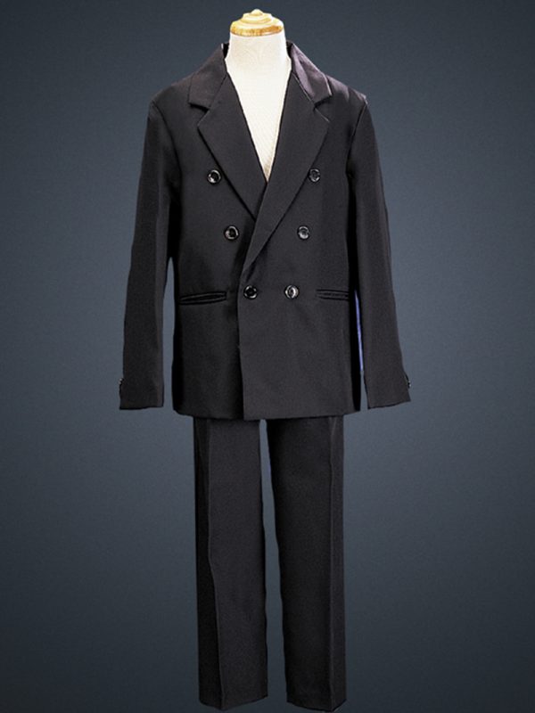 3592BK — 3592 BLK Boys 2 piece double breasted suit - Suits & Tuxedos