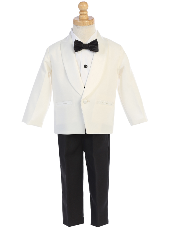 7580 Ivory — 7580AA IVOBLK One button Dinner Jacket tuxedo with bowtie - Suits & Tuxedos