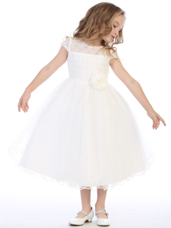 BL306 Ivory 03 — BL306C White First Communion Dress Lace & tulle
