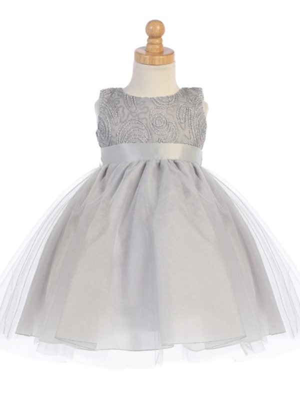 C505Silver — C505B GOL Corded tulle topbwith shiny tulle skirt - Girls