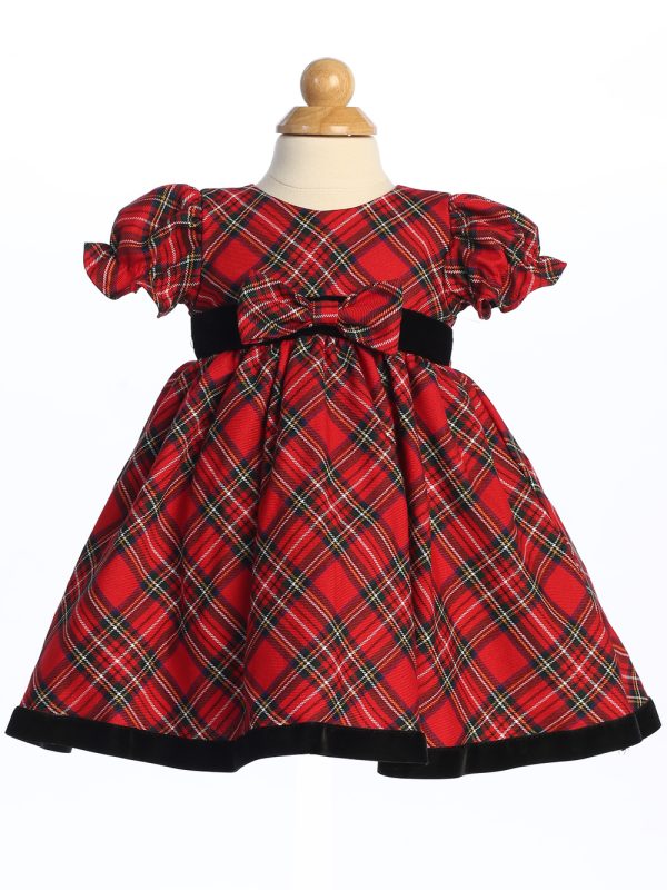 C814 Red front — C814A RED Plaid dress - Brother & Sister