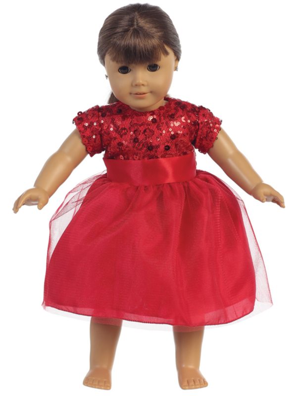 C986 doll — C986Z SIL Sequins with Tulle - Doll Dresses