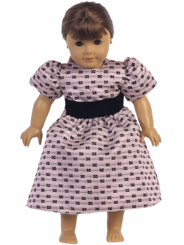 C990 Pink doll — C990A PIN Jacquard with bows - Girls