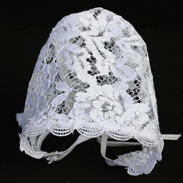 CB901 — CB901 WHT Lace bonnet with trim - Accessories