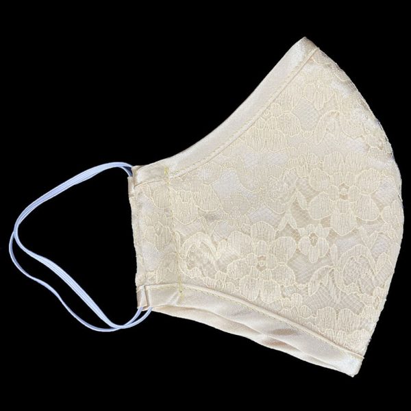 CM2 Champagne folded — CM2 CHA Facemask - Lace - Religious