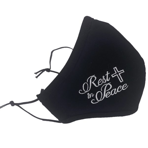 CM38 RIP 01 — CM38 RIP Funeral face mask - Religious