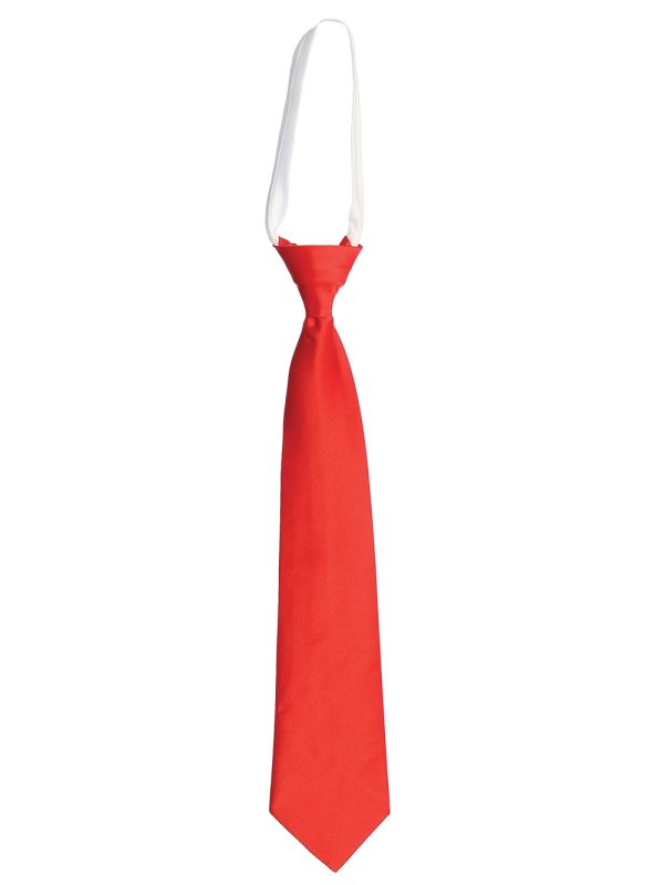 CT11 — CT11 RED Red Confirmation Zipper Necktie - Accessories