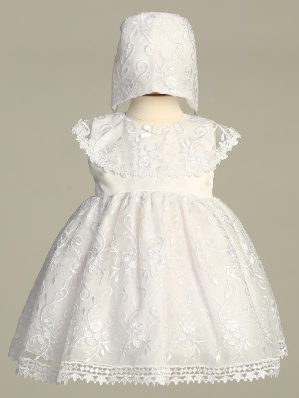 Evelyn White 01 — EVELYN WHT Embroidered tulle dress - Girls