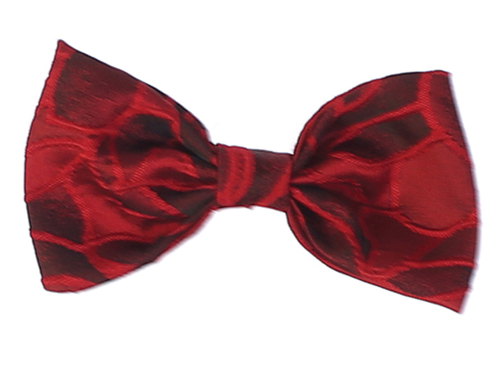 HB1 Red — HB1 RED Floral jacquard hair bows - Girls