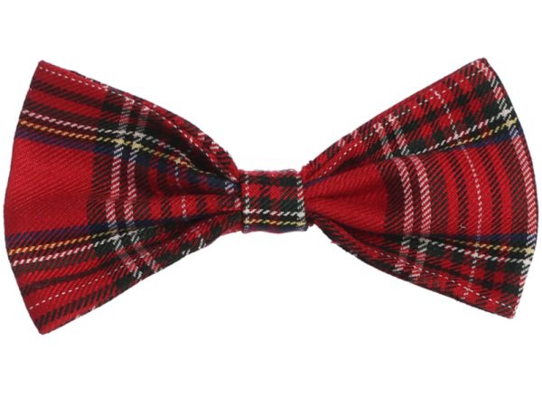 HB5 Red — HB5 GRN Polyester plaid hair bows - Girls