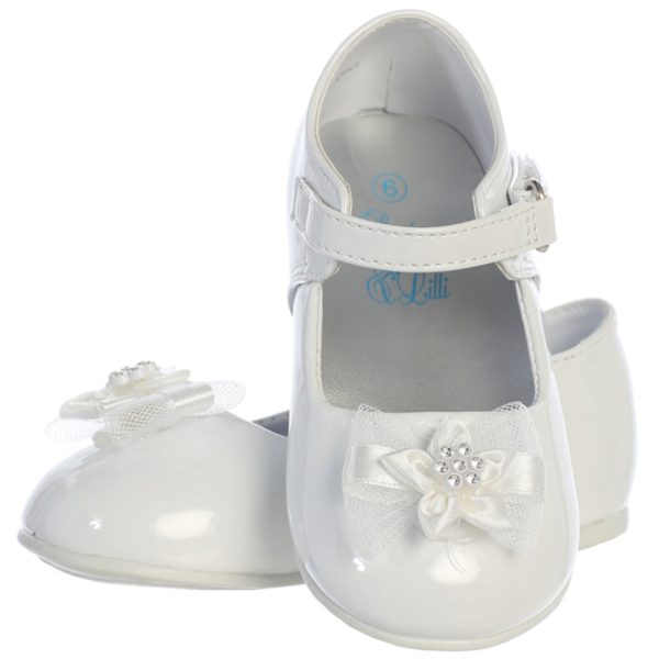 Joyce white — JOYCE IVO Toddler girls' shoes with bow