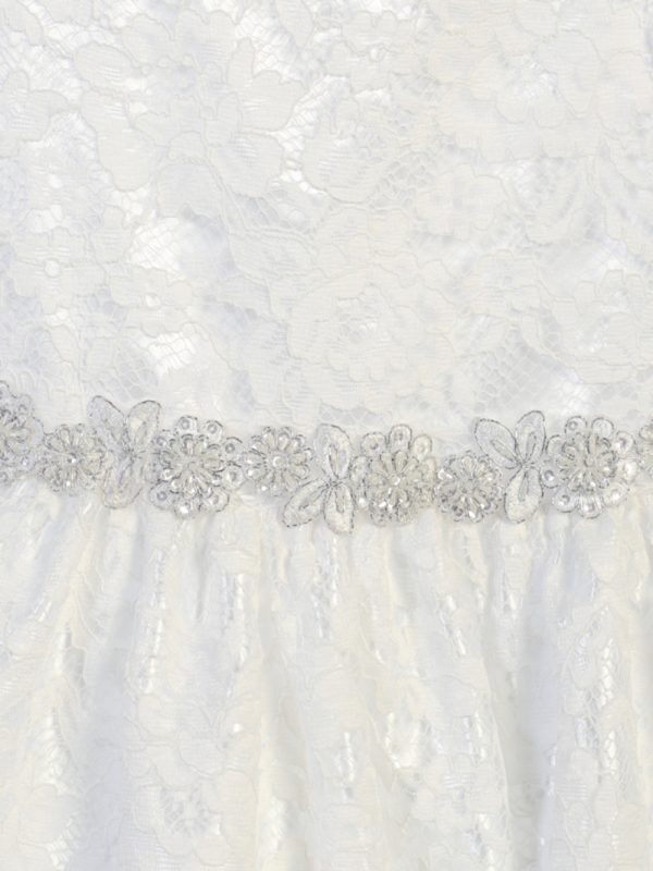 SP156 Closeup — SP156A White First Communion Dress Lace dress
