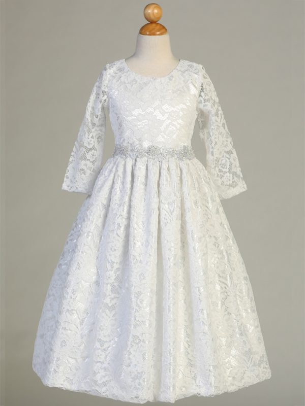 SP156 grey — SP156A White First Communion Dress Lace dress