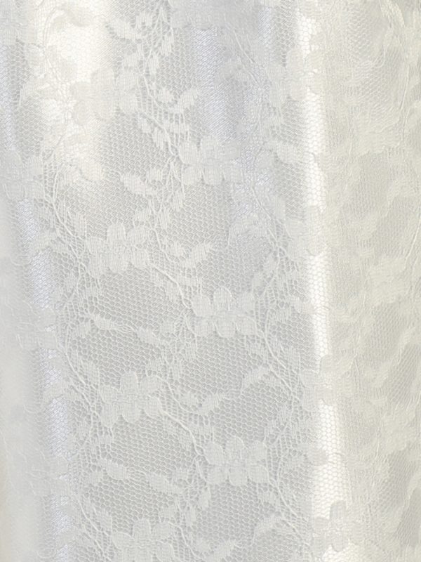SP161 close up — SP161 White First Communion Dress Lace with silver trim