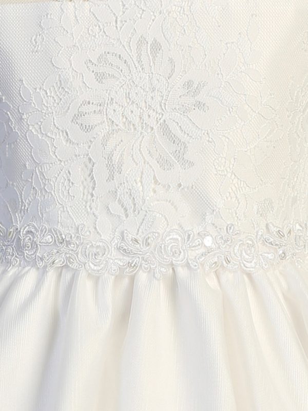 SP172 close up — SP172 White First Communion Dress Lace dress