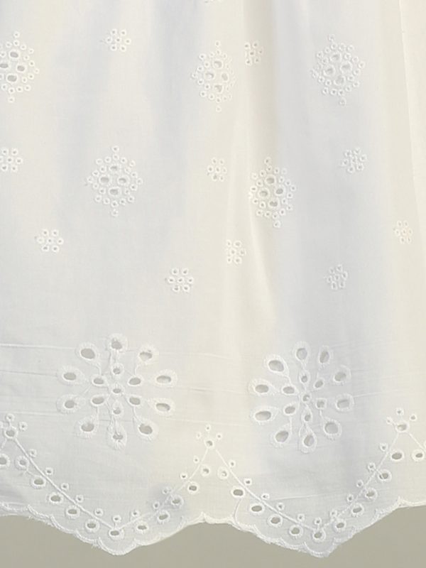 SP179 close up — SP179 White First Communion Dress Cotton eyelet