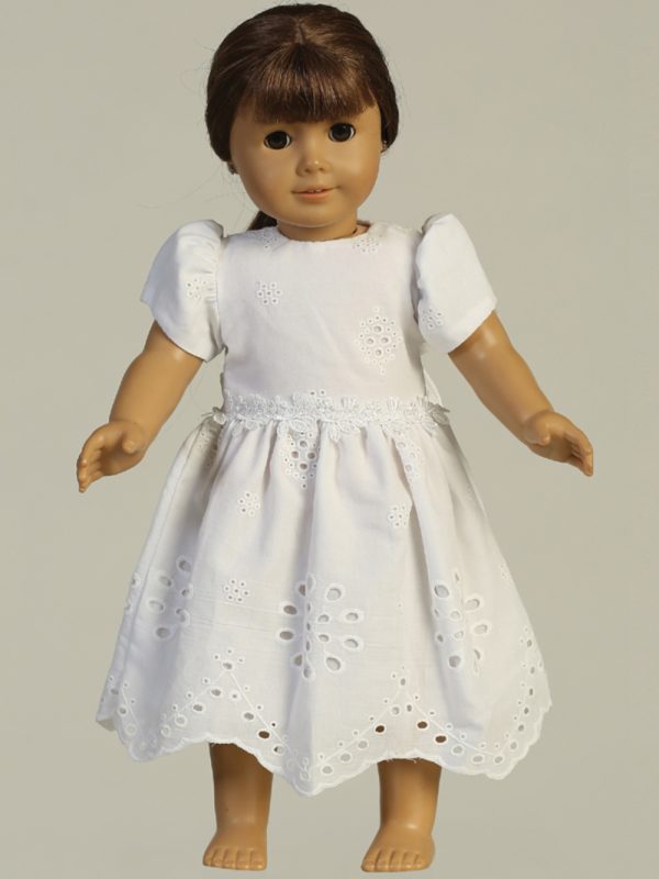 SP179 doll — SP179 White First Communion Dress Cotton eyelet
