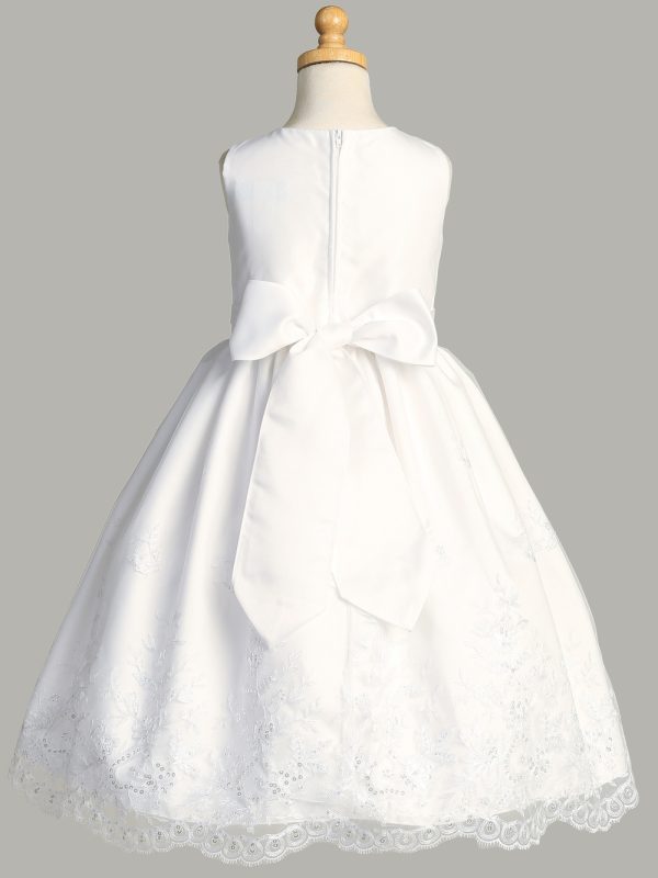 SP188 Back — SP188 White First Communion Dress Embroidered tulle with sequins