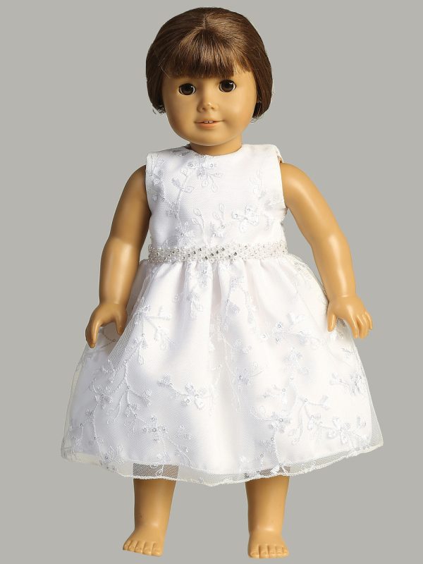 SP201 Doll — SP201 White First Communion Dress Embroidered tulle with sequins