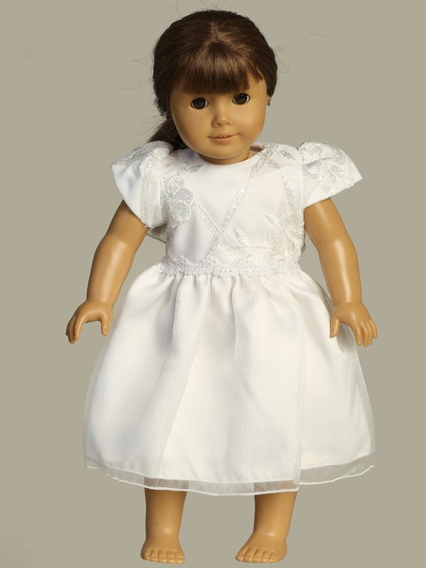 SP205 Doll — SP205 White First Communion Dress Embroidered tulle with sequins