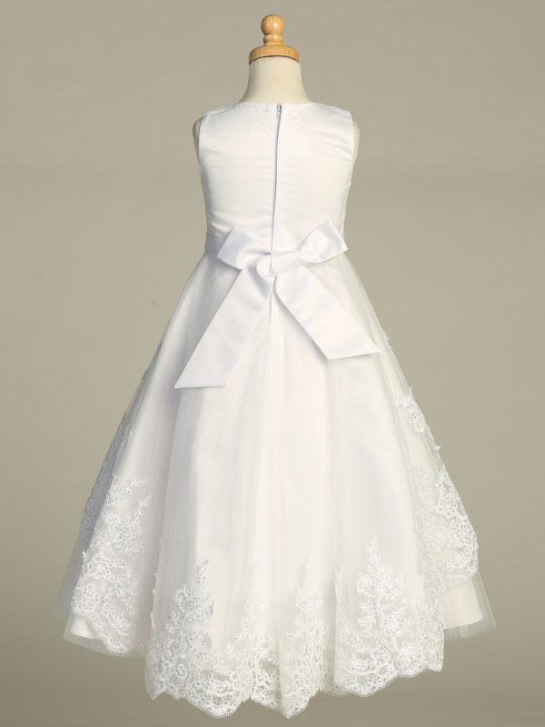 SP721 Back — SP721 White First Communion Dress Embroidered tulle with sequins