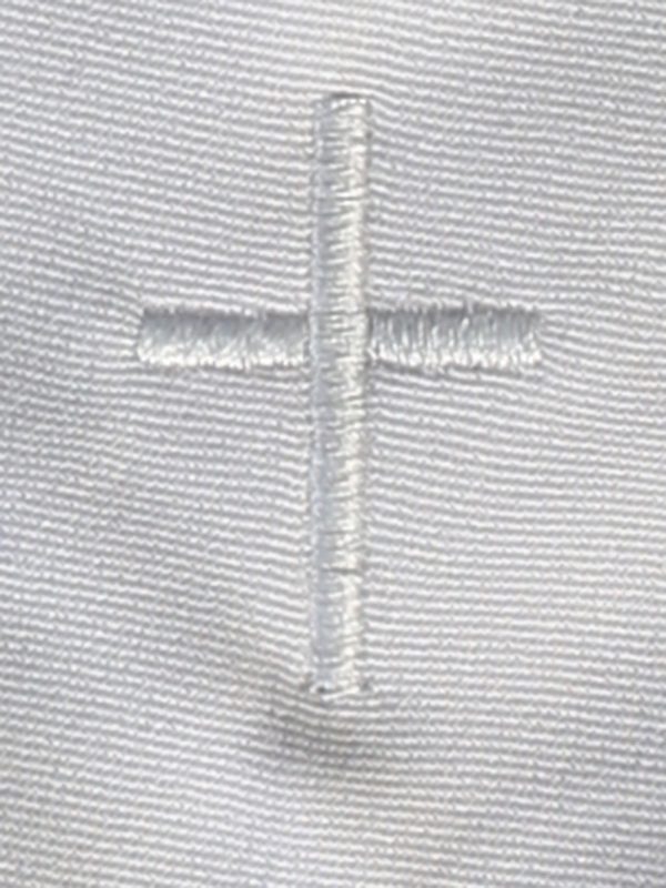 em3embroideredcross — EM3 WHT Zipper tie with embroidered cross - Accessories