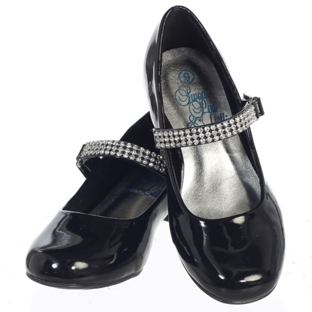 MIa Black 05 — Flower Girl Shoes & Socks
